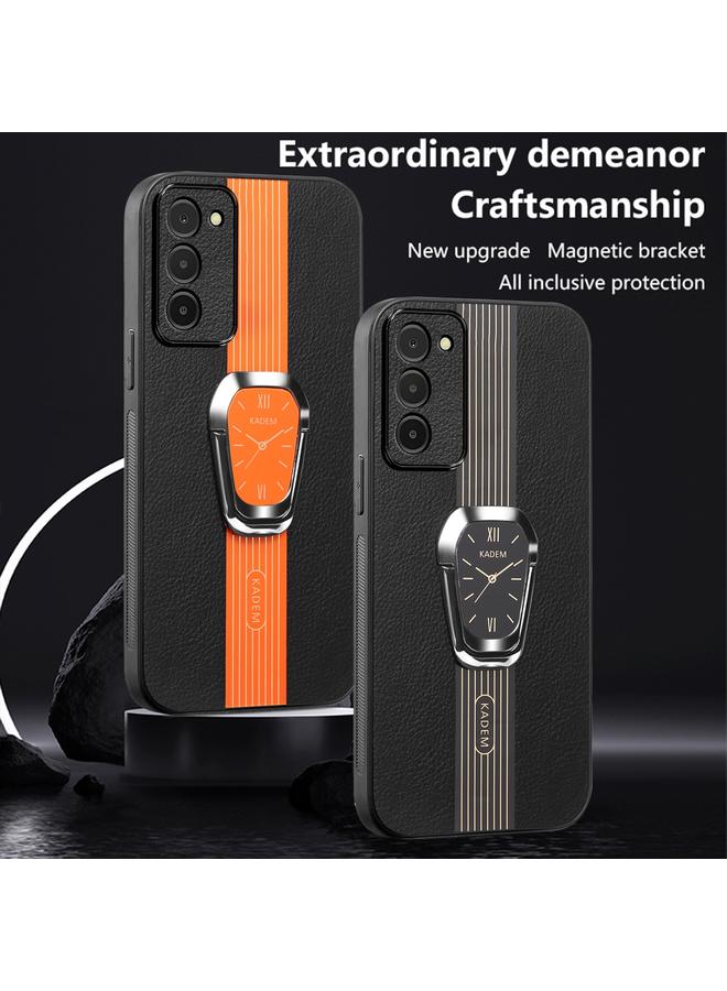 اس-توب جراب خلفي من الجلد الليتشي المغناطيسي لهاتف Samsung Galaxy S20 FE مع حامل - Image 3