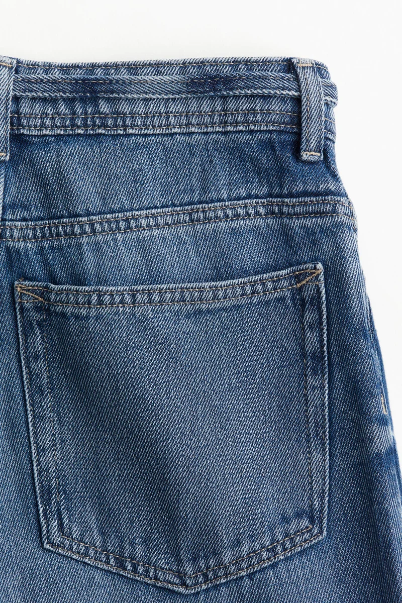 H&M Wide Tie-Belt Jeans