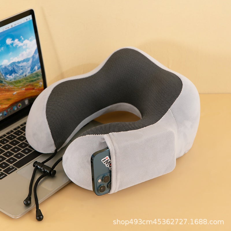 Magnetic Cloth U-Shaped Pillow Cervical Spine Pillow Memory Pillow Travel Pillow Airplane Lunch Break Neck Pillow Neck Pillow Neck Pillow Foldableable - Image 2