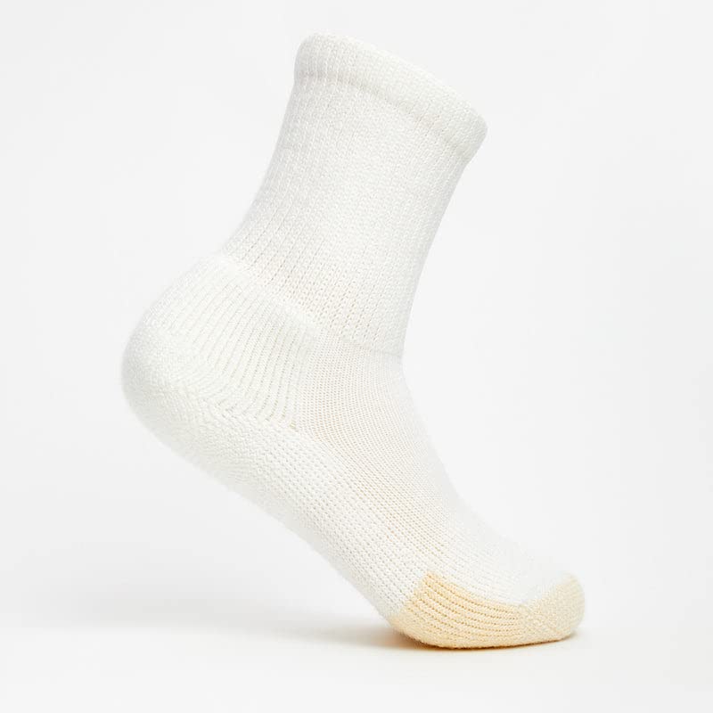thorlos Thorlo Unisex Thick Cushion Tennis Crew Sock, White, Large - Image 4