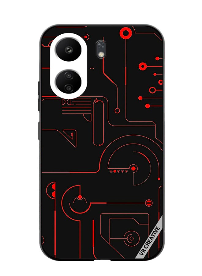 VR CREATIVE Protective Case Cover For Xiaomi Redmi 13C Game Circuit Design Multicolour - Image 1
