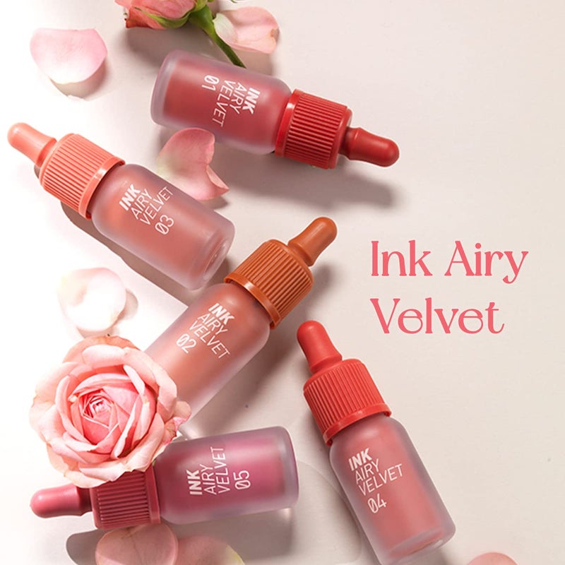 Peripera Ink Airy Velvet Lip Tint | High-Pigmentation, Lightweight, Soft, Moisturizing (026 APRICO PEACH) - Image 2