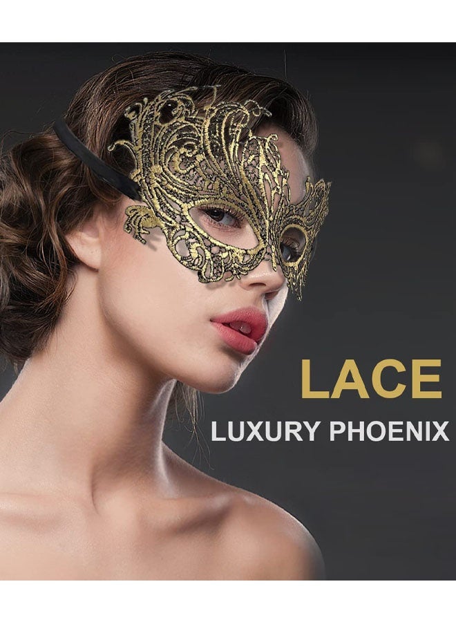 2 Pack Masquerade Mask For Couples Lace Eye Mask Venetian Carnival Halloween Mask Party Ball Prom Mask Costume Mardi Gras - Image 5