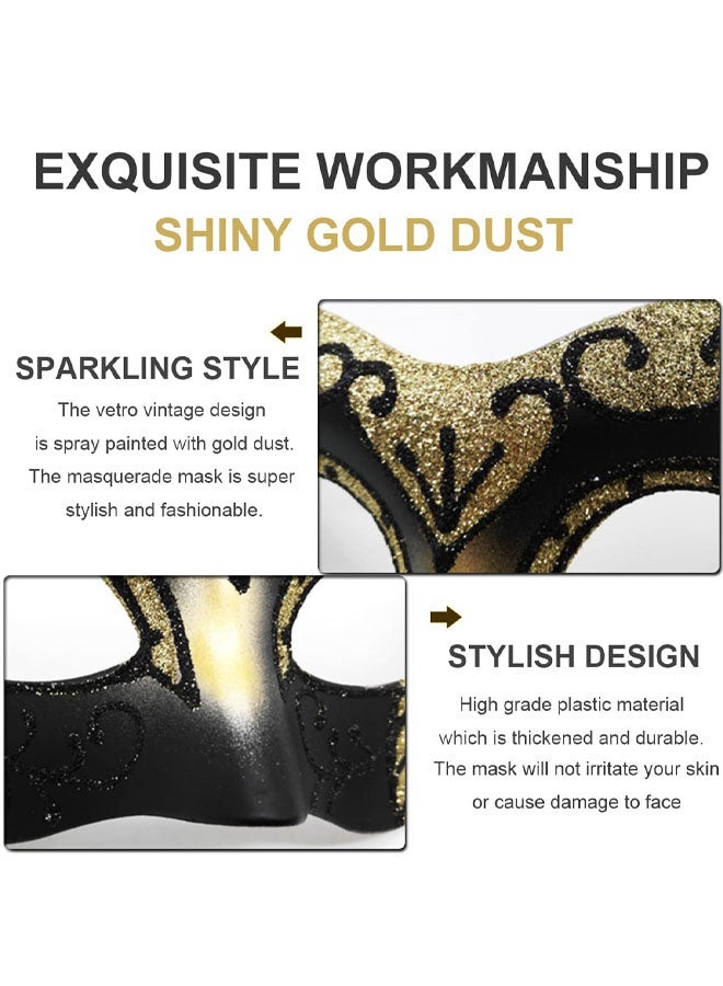 2 Pack Masquerade Mask For Couples Lace Eye Mask Venetian Carnival Halloween Mask Party Ball Prom Mask Costume Mardi Gras - Image 3