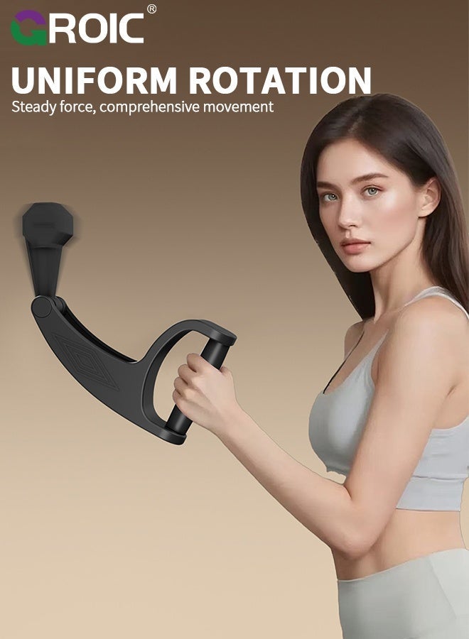 GROIC Hand Cranked Arm Exerciser 1pc- Cordless Battle Rope Alternative, Rhythmic Vibration Strength Trainer with Adjustable Weighted Hammer, Anti-Slip Grip for Home Workout, Full Body Fitness, With Counter - Image 3
