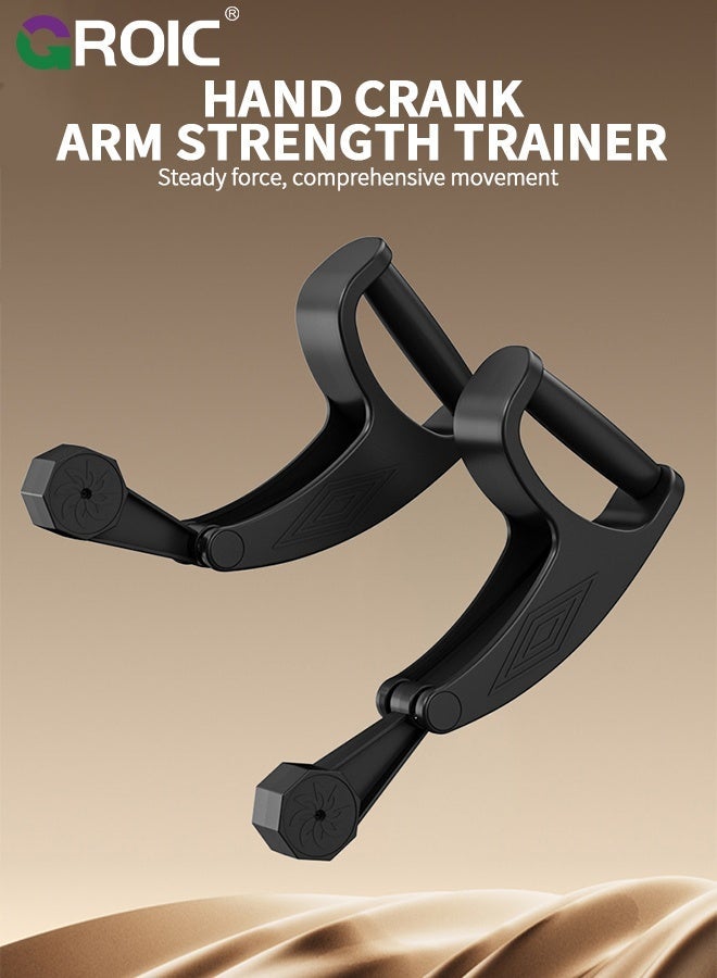 GROIC Hand Cranked Arm Exerciser 1pc- Cordless Battle Rope Alternative, Rhythmic Vibration Strength Trainer with Adjustable Weighted Hammer, Anti-Slip Grip for Home Workout, Full Body Fitness, With Counter - Image 2