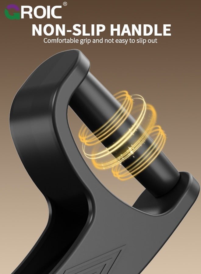 GROIC Hand Cranked Arm Exerciser 1pc- Cordless Battle Rope Alternative, Rhythmic Vibration Strength Trainer with Adjustable Weighted Hammer, Anti-Slip Grip for Home Workout, Full Body Fitness, With Counter - Image 5