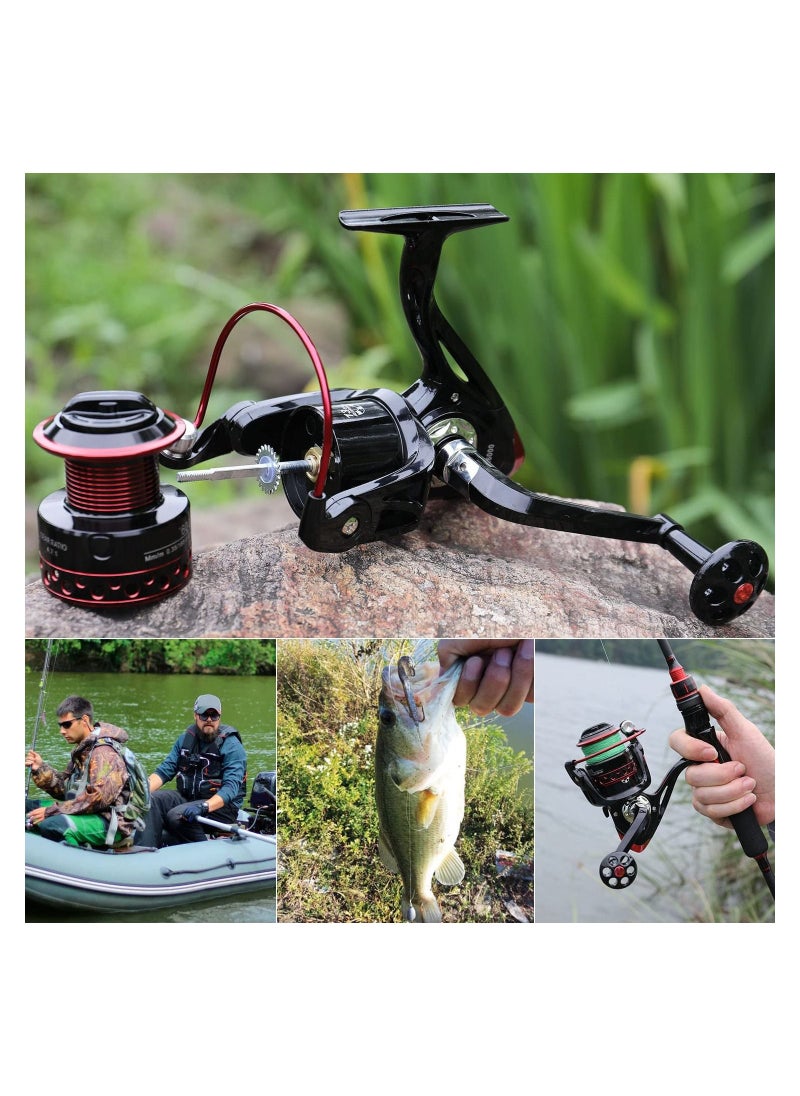 Arabest - Spinning Reel - 13BB Spinning Fishing Reel with Left Right Interchangeable Collapsible Metal Handle Body, 5.2:1 High Speed Gear Ratio, Ultralight Fishing Reel for Freshwater or Saltwater - Image 1