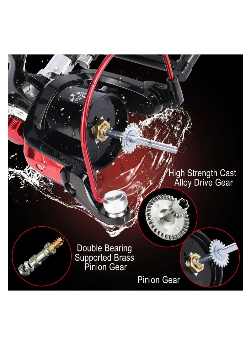 Arabest - Spinning Reel - 13BB Spinning Fishing Reel with Left Right Interchangeable Collapsible Metal Handle Body, 5.2:1 High Speed Gear Ratio, Ultralight Fishing Reel for Freshwater or Saltwater - Image 1