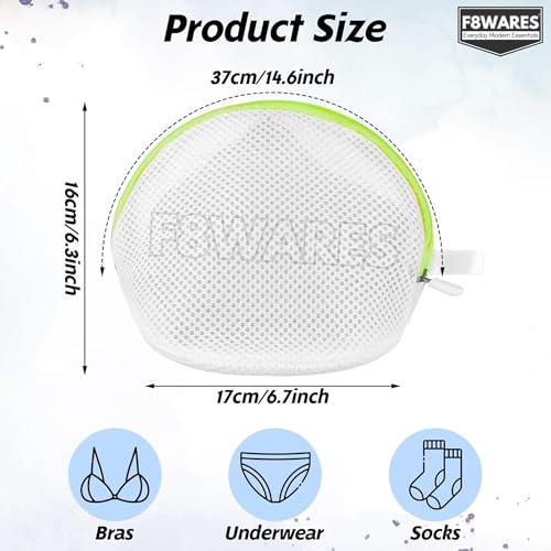 F8WARES 2PK Cone Pouch for Cloth Washing Storage & Travel - laundry bags for clothes - Bra Washing Machine Bag - Mesh Laundry Bag - Mesh Bags For Washing Machine for bra Innerwear Lingerie Socks - Image 2