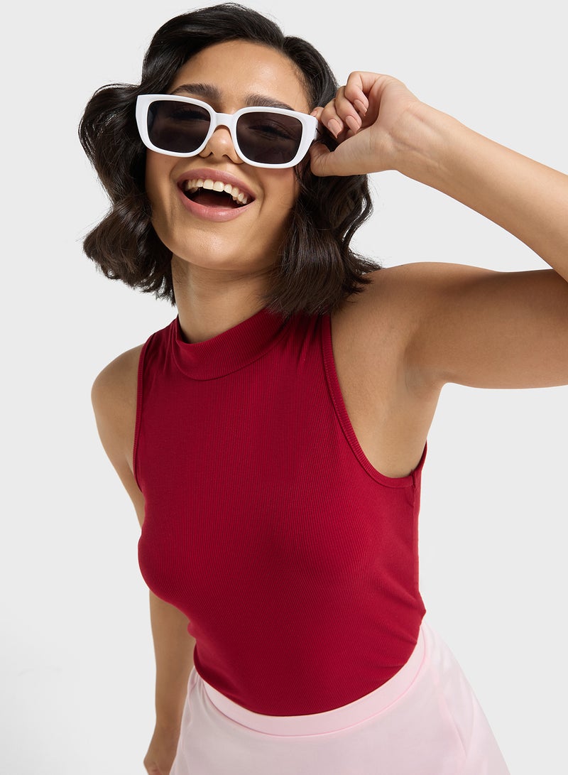 Ginger Basics High Neck Ribbed Vest  - Image 1