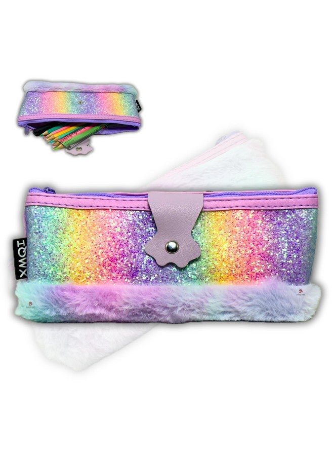 S4SQUARE ENTERPRISE® Rainbow Furry Prism Pouch - Multicolor Fur Accessory, Perfect for Adding Personality to Your Ensemble - Image 2