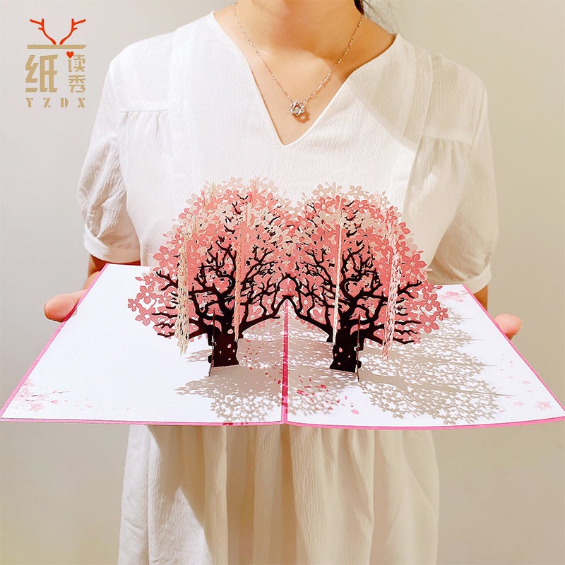 Autumn Ginkgo Tree Creative 3D Pop-Up Greeting Card Flower Bouquet Card Thanksgiving Birthday Card Christmas Greeting Card - Image 4