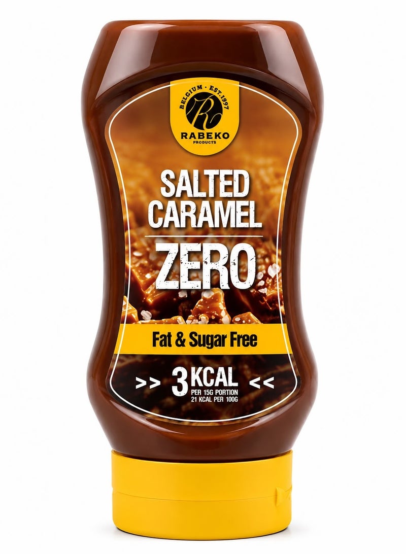 Rabeko Zero Salted Caramel Sauce – Fat & Sugar Free, Low Calorie, 350ml - Image 1