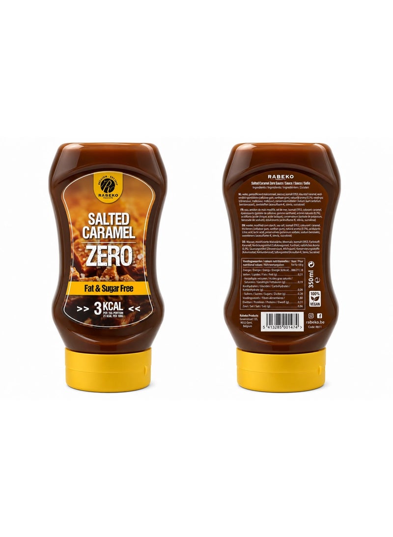 Rabeko Zero Salted Caramel Sauce – Fat & Sugar Free, Low Calorie, 350ml - Image 2