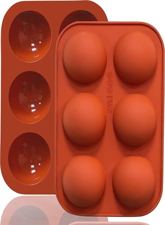 Global+Plus 6-Cavity Semi Sphere Silicone Chocolate Mould Non-Stick, Half Sphere Silicone Baking Molds for Making Jelly, Chocolates and Cake (6 Cavity Chocolate Small) - Image 1