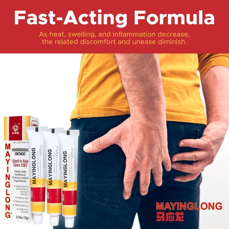 Mayinglong Musk Hemorrhoidal Ointment, Helps Relieve Itching, Burning, or Discomfort Fast (3 Pack) - Image 4
