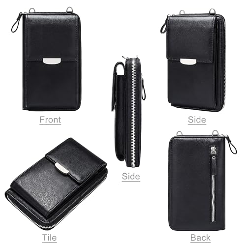 KUKOO Small Crossbody Bag Cell Phone Purse Wallet with Credit Card Slots for Women(NOT for iPhone Plus/Pro Max) - Image 3