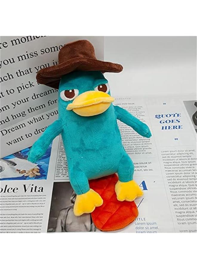 Perry The Platypus Plush, Platypus Plush Toy for Cartoon Fans Gift,Beautiful Platypus Stuffed Plushies Doll,Soft Stuffed Pillow for Kids' Room Decor