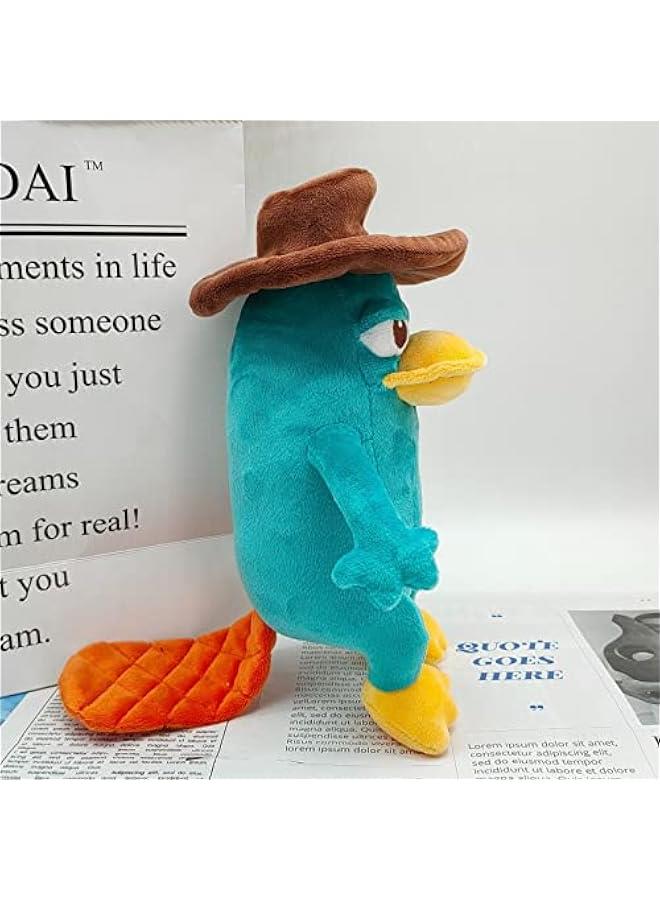 Perry The Platypus Plush, Platypus Plush Toy for Cartoon Fans Gift,Beautiful Platypus Stuffed Plushies Doll,Soft Stuffed Pillow for Kids' Room Decor