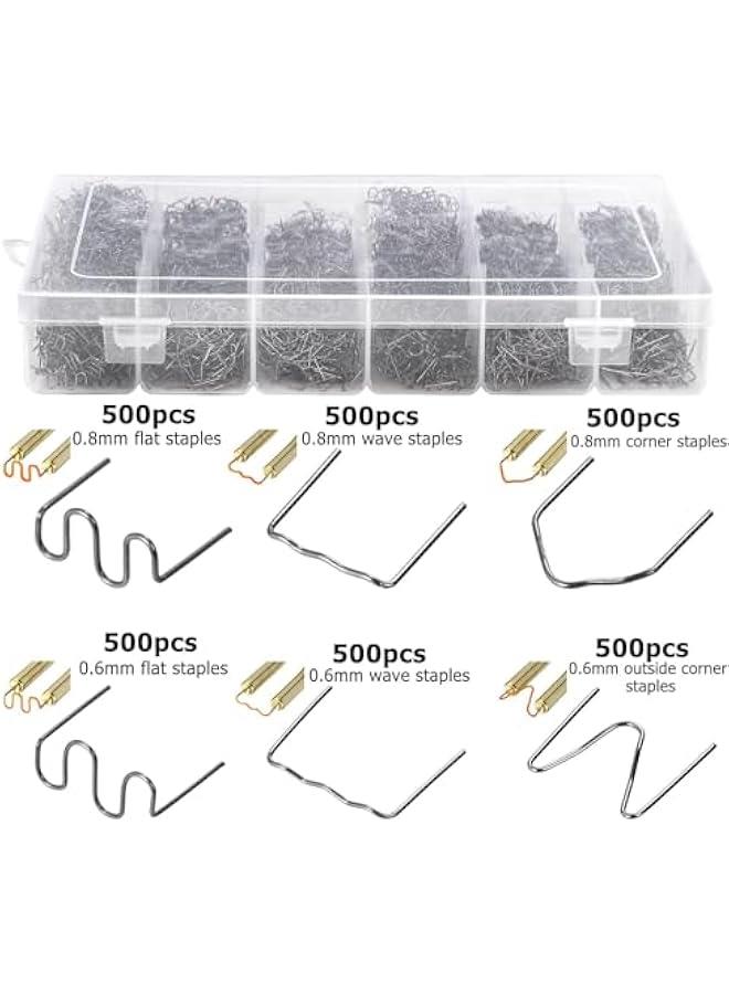 MOXO 3000 Plastic Welder Staples Set for Repairing Car pers Dashboards and Lamp Holders; Includes Storage Box with 06 and 08mm Hot Staples; Ideal for Daily Plastics Supplies - Image 2