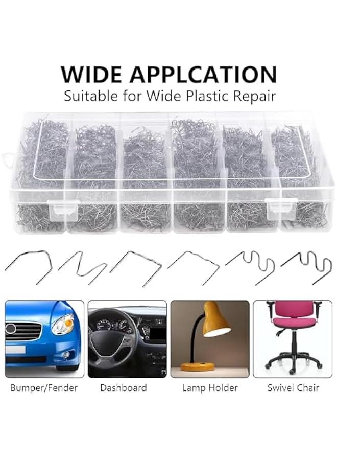 MOXO 3000 Plastic Welder Staples Set for Repairing Car pers Dashboards and Lamp Holders; Includes Storage Box with 06 and 08mm Hot Staples; Ideal for Daily Plastics Supplies - Image 3