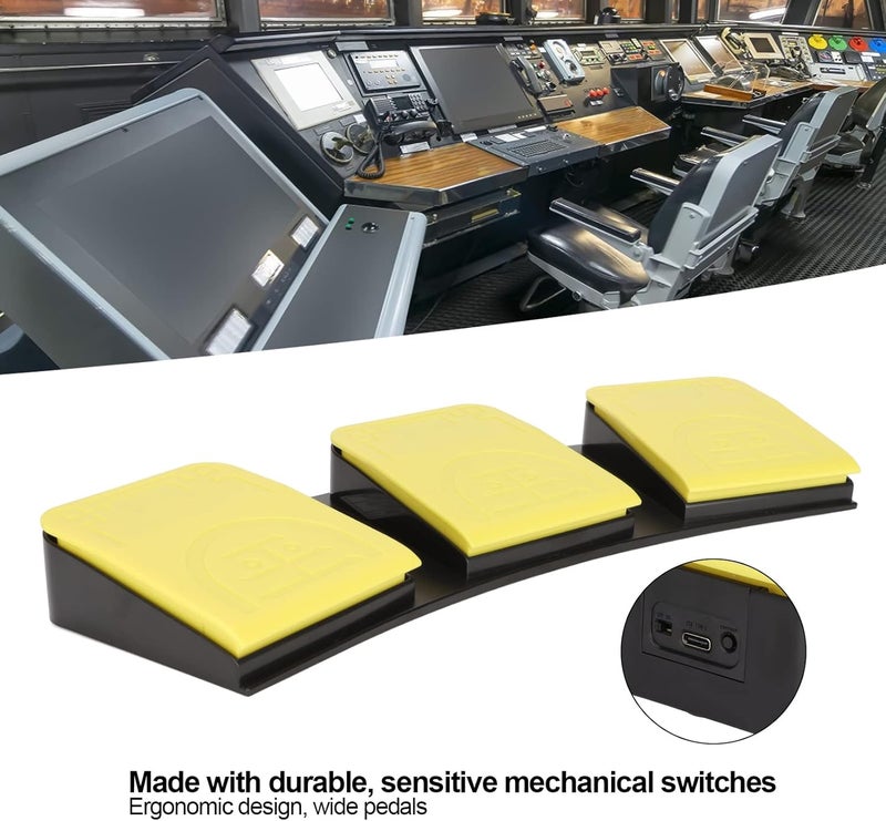 كلاراكو مفتاح قدم USB من كلارك، مفتاح قدم قابل للبرمجة بلوحة مفاتيح الكمبيوتر، جهاز بثلاثة مفاتيح، تشغيل مرن، مفاتيح ميكانيكية للألعاب، زووم - Image 3