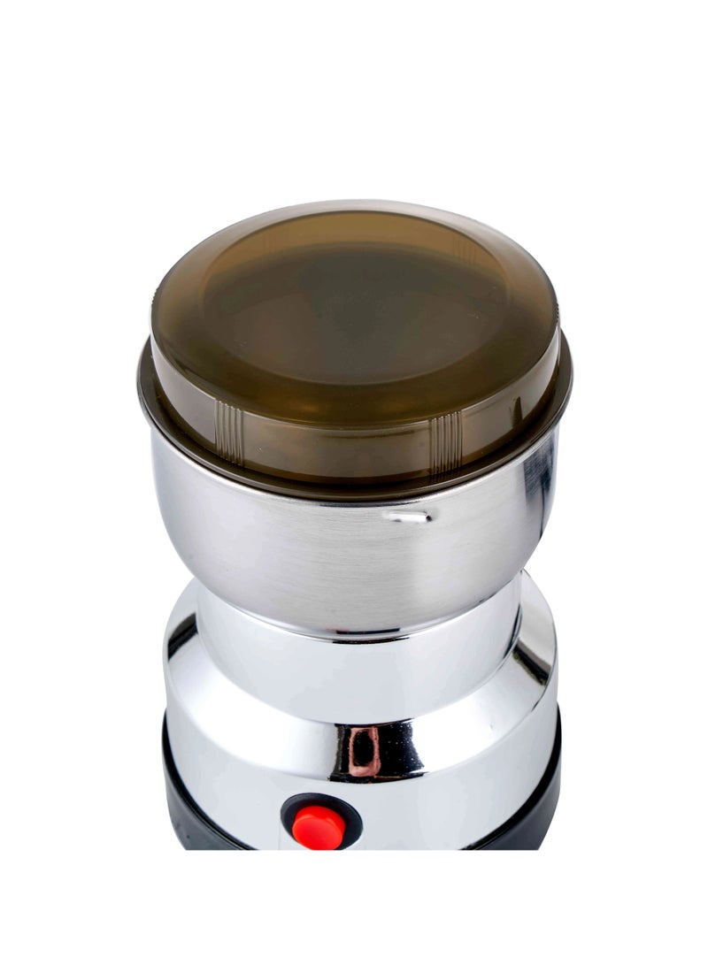 Coffee Grinder Electric Stainless Steel 4-Blade Grinder Compact Automatic Grinding Machine for Coffee Beans Spices Herbs & Nuts  Small & Lightweight - Image 1