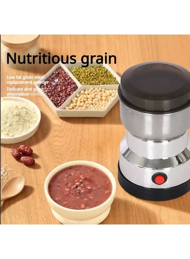 Coffee Grinder Electric Stainless Steel 4-Blade Grinder Compact Automatic Grinding Machine for Coffee Beans Spices Herbs & Nuts  Small & Lightweight - Image 2