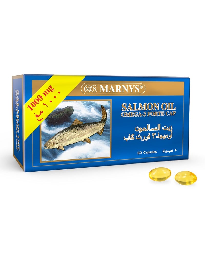 MARNYS Omega 3 Forte - 1000 mg - Salmon Oil - 60 Capsules - Image 2