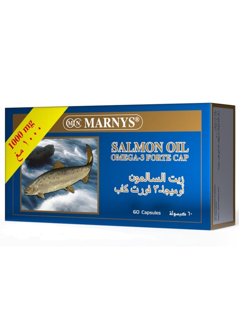 MARNYS Omega 3 Forte - 1000 mg - Salmon Oil - 60 Capsules - Image 1
