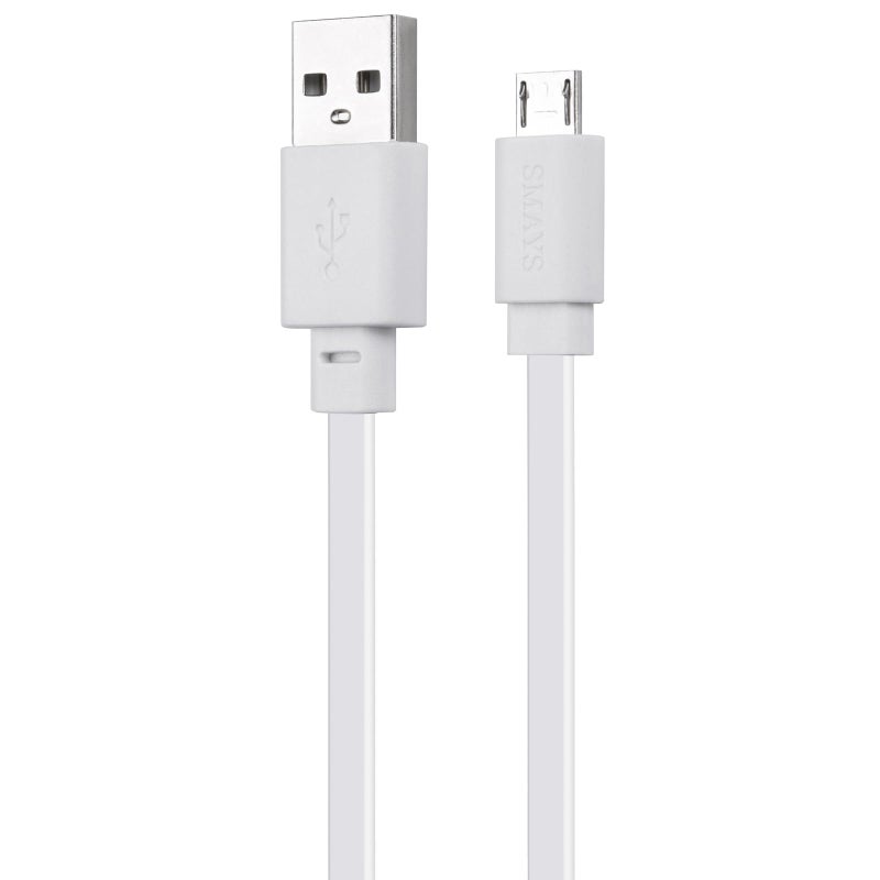Smays 25 ft Micro USB Extension Cable Compatible with Wyze Cam v4, Wyze Cam Pan v3, Yi Cam, Nest Cam, Blink Mini Security Camera, Long Flat Power Cord, White - Image 4