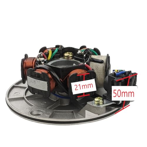 RedCap 6-Coil 5-Wire Stator Magneto With Plate for 50cc 70cc 90cc 110cc 125cc GY6 ATV Dirt Bike Scooter Go-Kart Buggy Compatible with Taotao Coolster Roketa Sunl Tank JCL Lance Jonway - Image 3