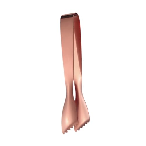 MERISHOPP Ice Cube Tongs Handy Utensil Easy to Use Barbecue Tongs for Serving Bar Salad rose gold - Image 1