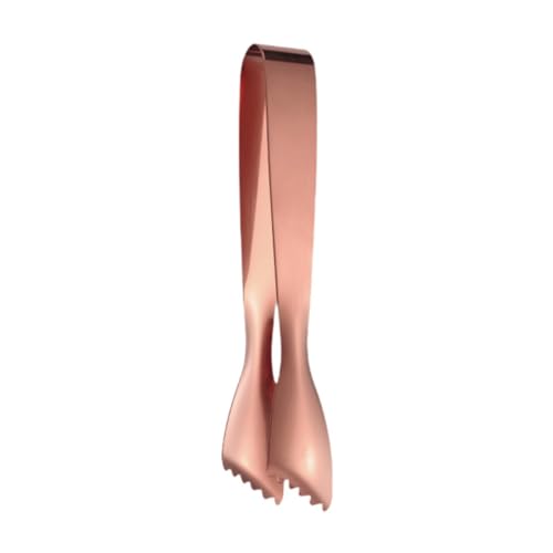MERISHOPP Ice Cube Tongs Handy Utensil Easy to Use Barbecue Tongs for Serving Bar Salad rose gold - Image 2
