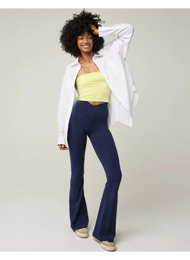 Aerie OFFLINE By Aerie Real Me High Waisted Crossover Flare Legging