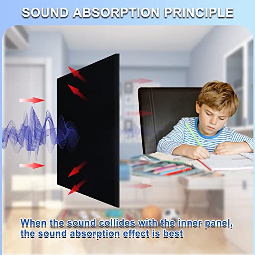 Dmsky 18 Pack Black Acoustic Panels 12"X12"X 0.4"Sound Absorbing Panel Wall Decoration Soundproof Wall Panels High-Density Sound Deadening Panels Acoustic Treatment Panel For Home Studio - Image 5