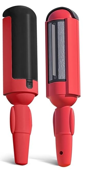 HATCHMATIC Pets Hair Remover Roller, Reusable Dogs & Cats Fur Remover with Self-Cleaning for Couch, Car Seat, Carpet, Bedding (Red) - Image 1
