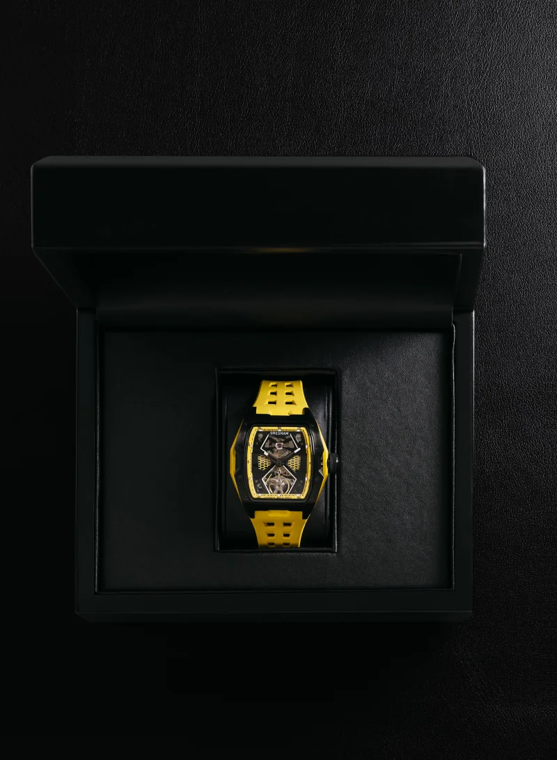 Gresham Gresham Special Edition Stainless Steel Black and Yellow Men Watch - G1-0001-YELL