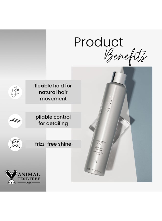 Kenra Professional Platinum Working Spray 14 80 Flexible Hold Hairspray FastDrying NonSticky Creates Volume Texture Leaves Hair With FrizzFree Shine All Hair Types 10 oz - Image 4