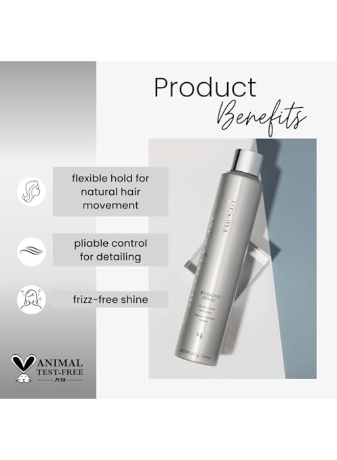 Kenra Professional Platinum Working Spray 14 80 Flexible Hold Hairspray FastDrying NonSticky Creates Volume Texture Leaves Hair With FrizzFree Shine All Hair Types 10 oz - Image 3