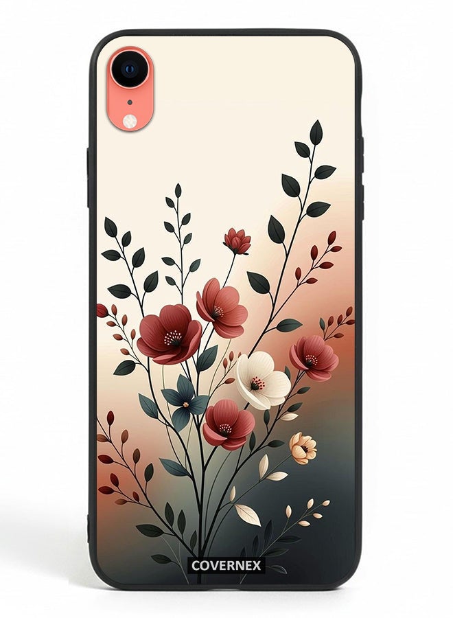 Covernex Apple iPhone XR Protective Case Cover Printed Featuring Elegant Soft Pastel Florals - Image 2