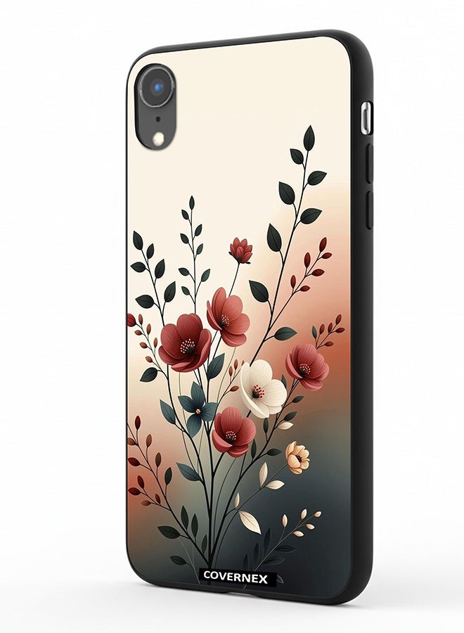 Covernex Apple iPhone XR Protective Case Cover Printed Featuring Elegant Soft Pastel Florals - Image 1