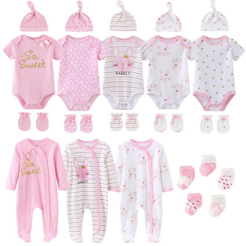 Ruliby New Born Clothes Cotton Layette Gift Outfit Set Baby Girl Clothing and Accessories 36 Months - Image 2