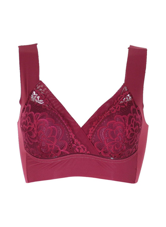 Direct Lace Vest Bra Thin Ice Silk Bra Big Chest Small Women's Plus Size Underwear