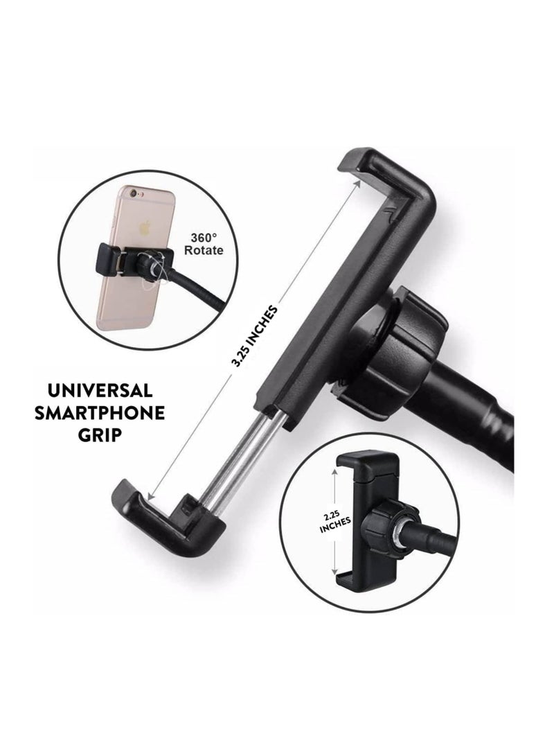 Professional Live stream Selfie Ring Light with mobile Phone Holder Stand for Live StreamMakeup ,3-Light Mode, 10-Level Brightness & More Compatible with Universal Phone - Image 3