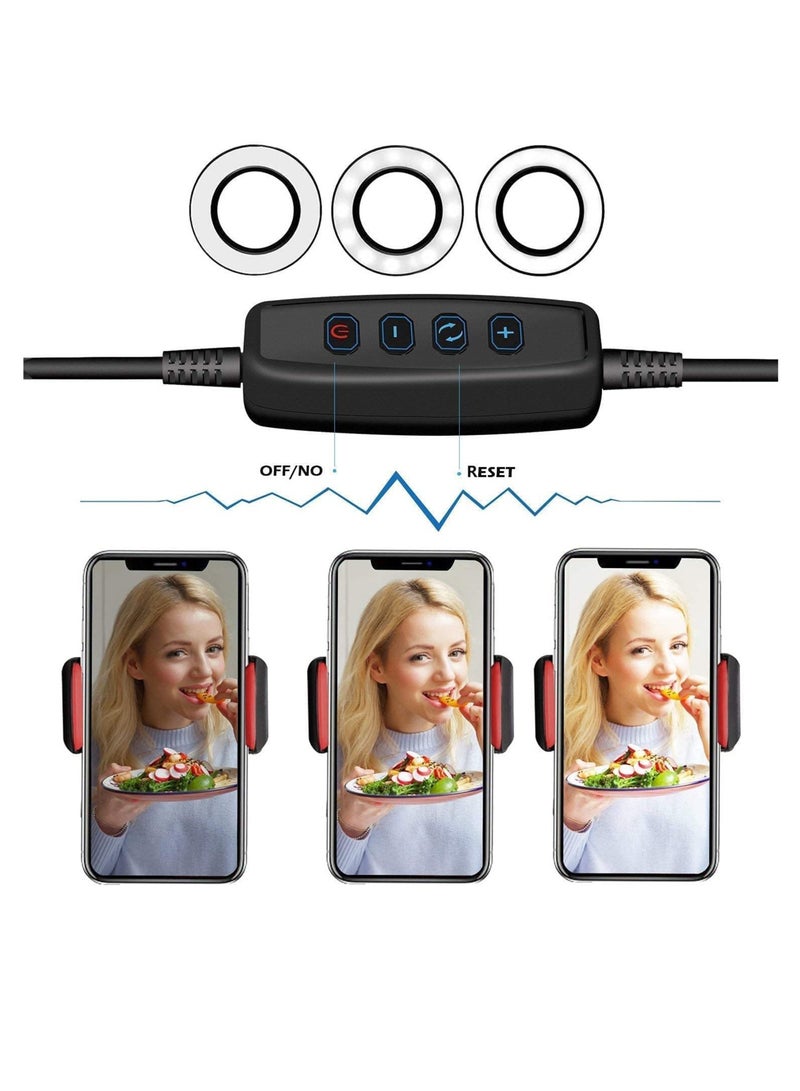 Professional Live stream Selfie Ring Light with mobile Phone Holder Stand for Live StreamMakeup ,3-Light Mode, 10-Level Brightness & More Compatible with Universal Phone - Image 5