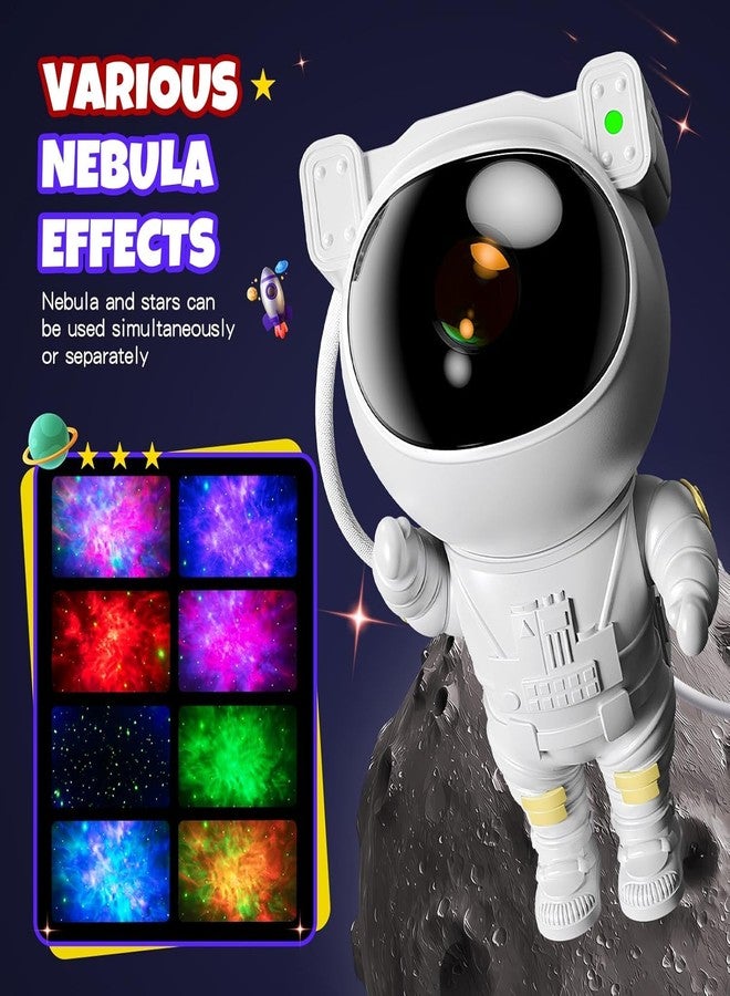 Desidiya LED Starry Night Light Projector Lamp, Galaxy Projector, Star Projector with Timer and Remote Astronaut Nebula Lamp for Kids Adults, Room Decor Gifts for Kids, Friends, Birthday Party (White) - Image 4