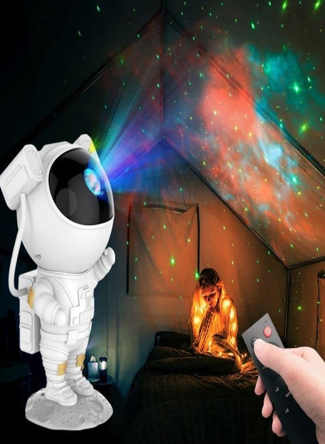 Desidiya LED Starry Night Light Projector Lamp, Galaxy Projector, Star Projector with Timer and Remote Astronaut Nebula Lamp for Kids Adults, Room Decor Gifts for Kids, Friends, Birthday Party (White) - Image 1