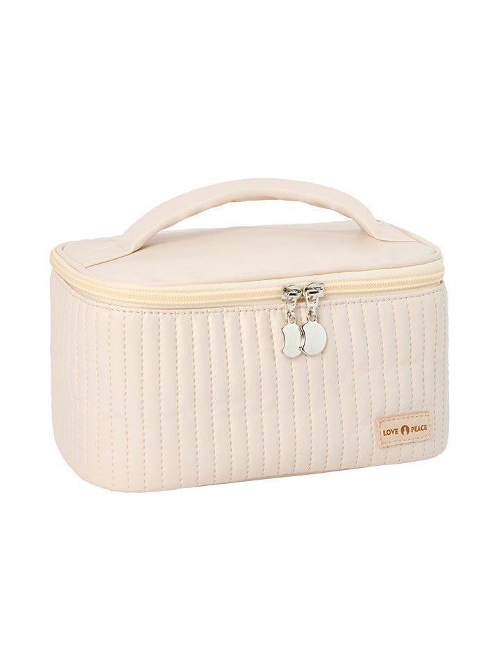 حقيبة مكياج على شكل كعكة بغطاء مفتوح من مادة البولي يوريثان، حقيبة تخزين مستحضرات التجميل، حقيبة مكياج محمولة ناعمة اللون - Image 1